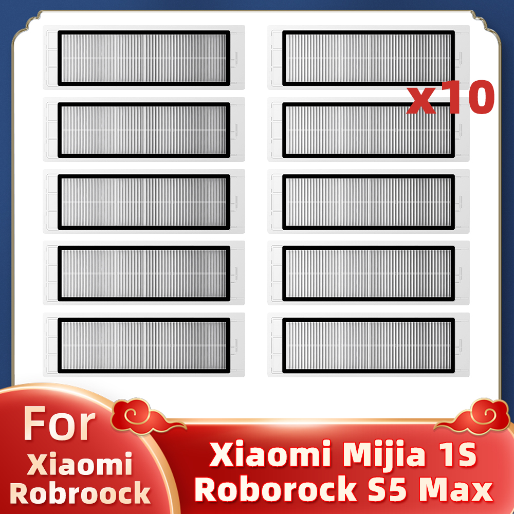 Compatible con Xiaomi Mi Robot Vacuum Cleaner 1/1S SDJQR01RR SDJQR02RR SDJQR03RR Roborock E3, S4, S4 Max, S5: cepillo principal, cepillo lateral, filtro HEPA: Naranja