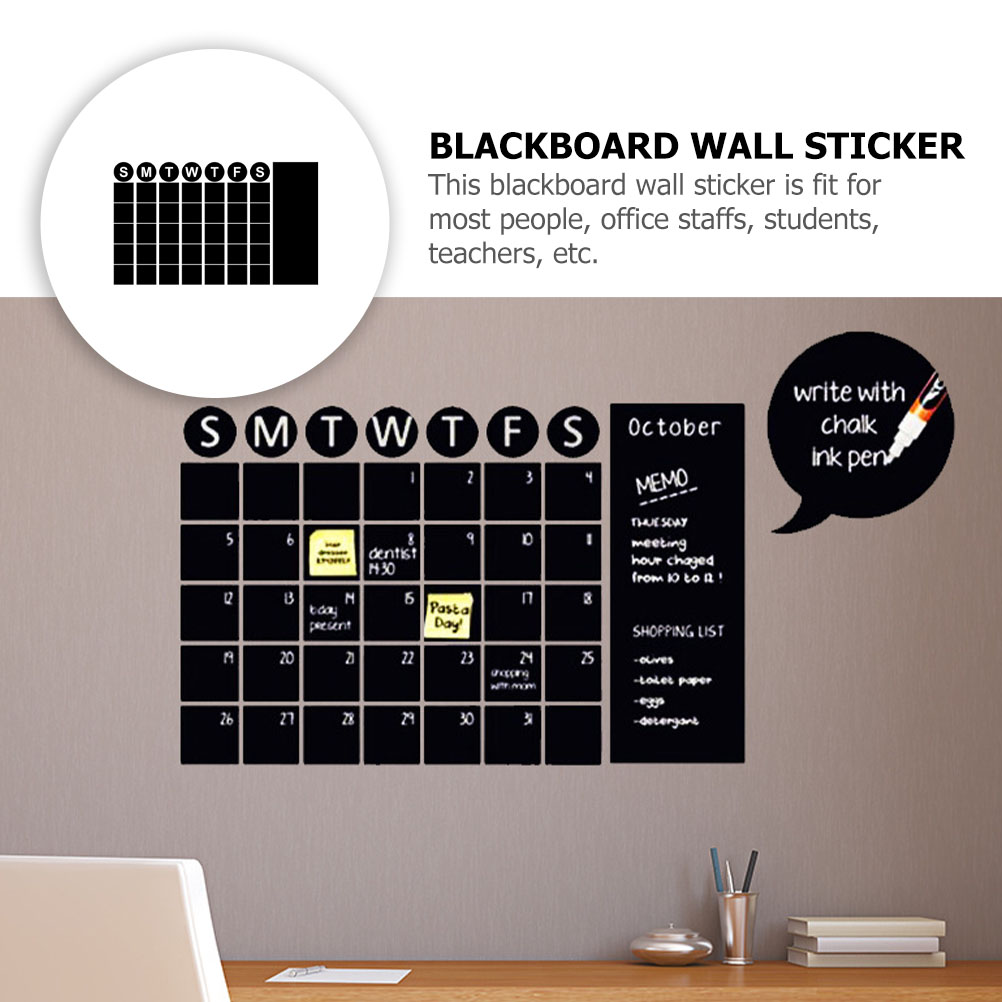 1 Sheet of Self-adhesive Wall Sticker Calendar Sticker Decorative Wall Decal