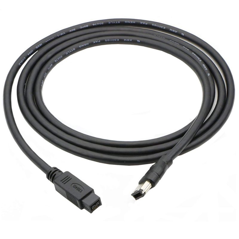 6/9 ieee 1394 firewire 800 to firewire 400 firewire 6- pin connector to 9- pin connector data cable 1394- cable 1,8 m 3 m 4,5 m