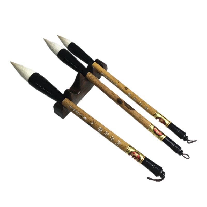 Zachte Wollen Haar Chinese Kalligrafie Borstels Pen Set Reguliere Script Kalligrafieborstel Pen Chinese Landschap Schilderen Brush Pen