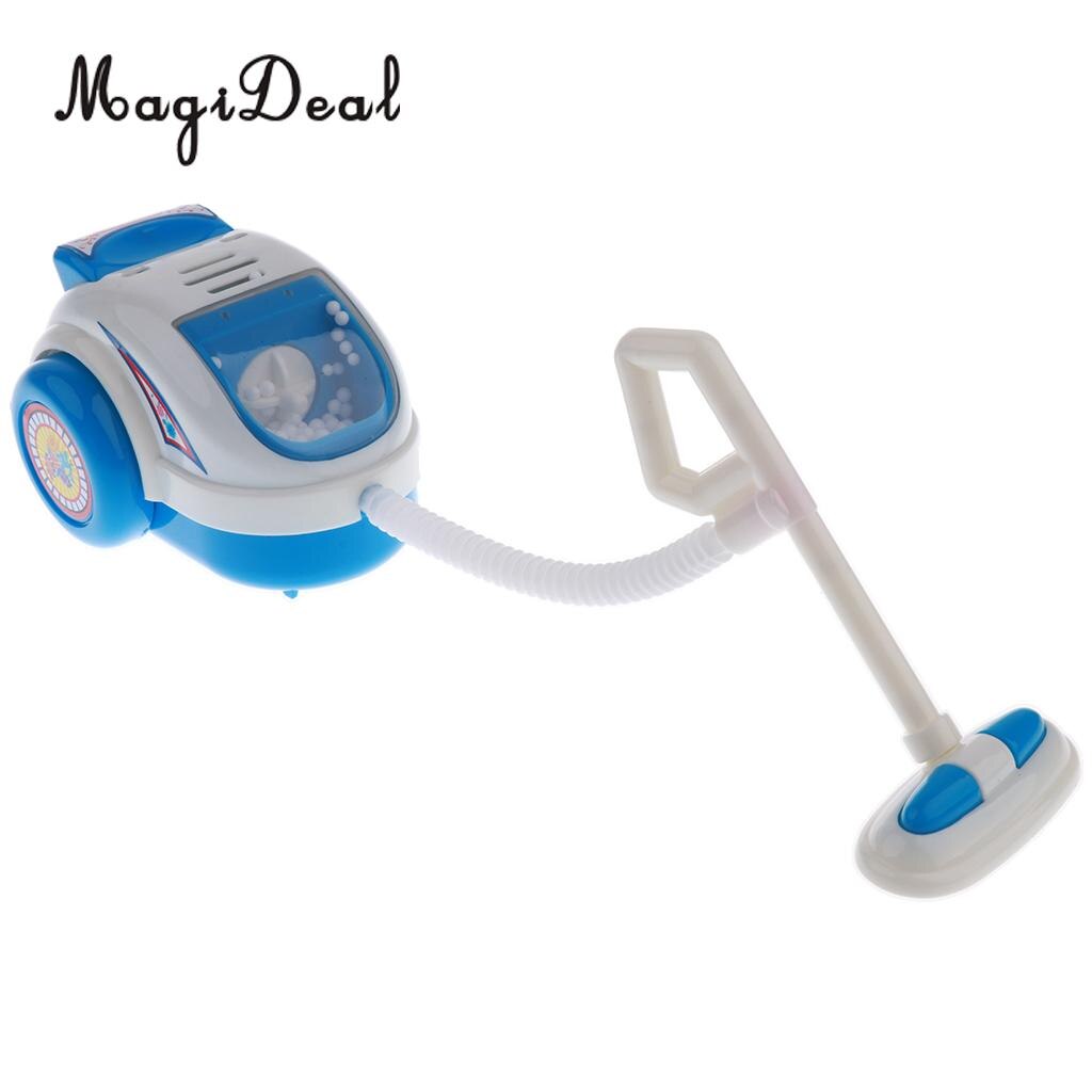 Magideal Plastic Simulatie Miniatuur Huishoudapparatuur Voor Kids Kinderen Pretend Rollenspel Meubels Speelgoed-Blauw Stofzuiger