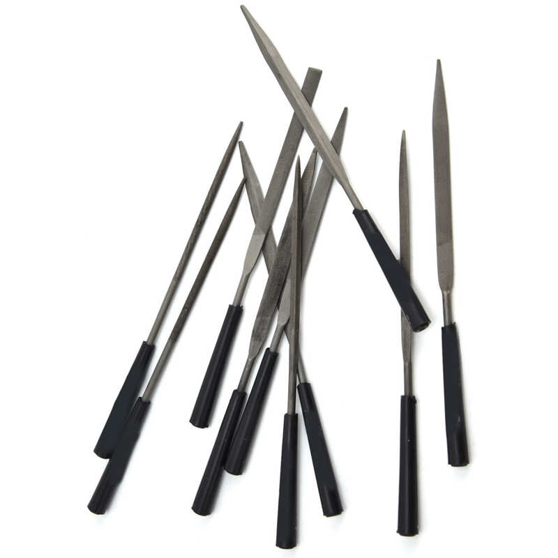 Needle File Set Mini Carbon Steel Needle Files Single Sided Jewelry Files for Smoothing Metal Modules