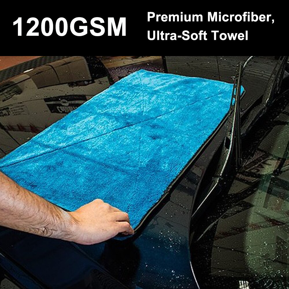 DETAILING KING 1200GSM Microfiber Car Drying Towel Ultra-Soft Car Cleaning Drying Rag For Car Detailing Care