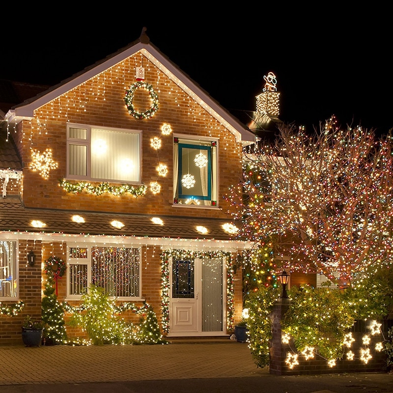 Bhomify 10m 100 led sträng krans julgran fairy light luce vattentät hem trädgårdsfest utomhusdekoration