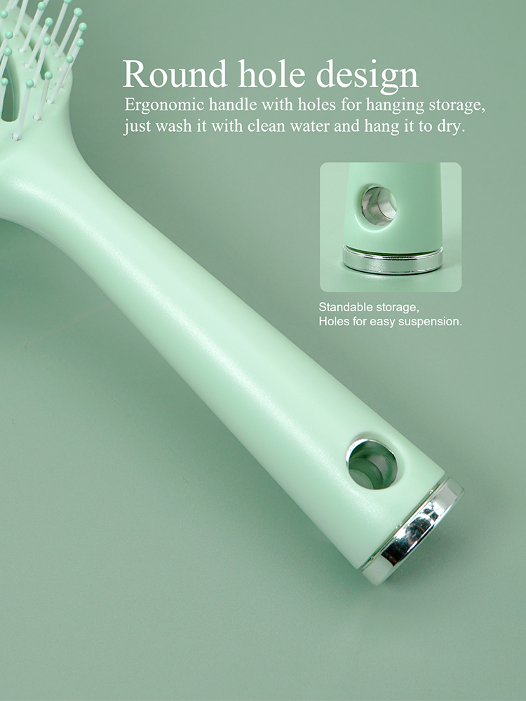 Peigne de Massage du cuir chevelu, brosse à cheveux antistatique, humide, sec, bouclé, démêlant, en Nylon, outils de coiffure pour Salon de coiffure pour femmes et hommes