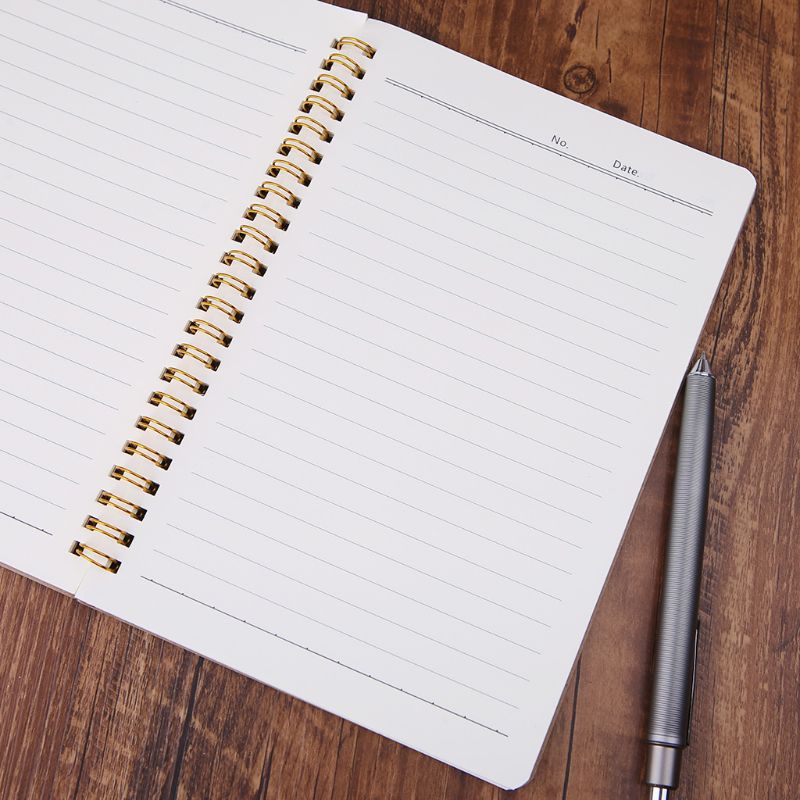 A5 Bullet Notebook Kraft Dot Grid Time Management Blank Book Spiral Journal Weekly Planner School Office Supplies 19QA