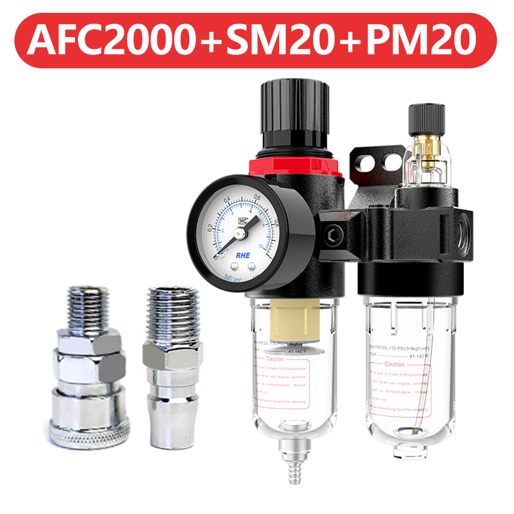 Afc 2000 filter til kompressor olie vandudskiller regulator fælde filter airbrush lufttryk regulator reduktionsventil: Opgrader afc 2000 10mm