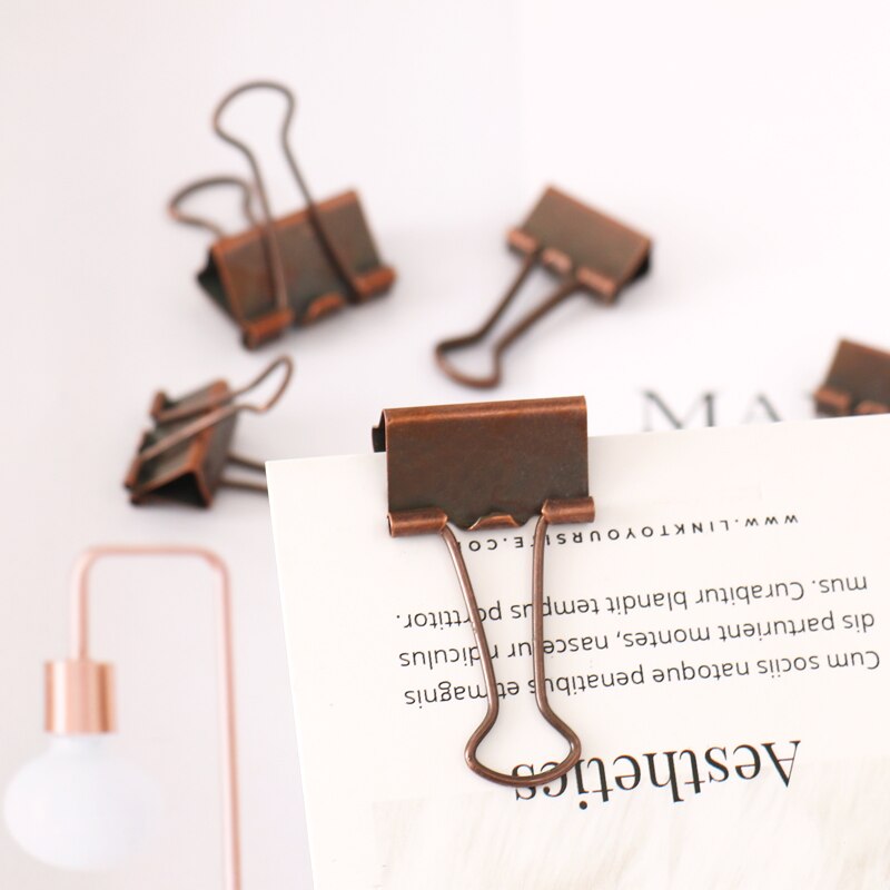 Bronze Retro Clip Multifunctional Dovetail Clip Office Paper Clip Clips Binder Clips Binders Office Accessories Material Oficina
