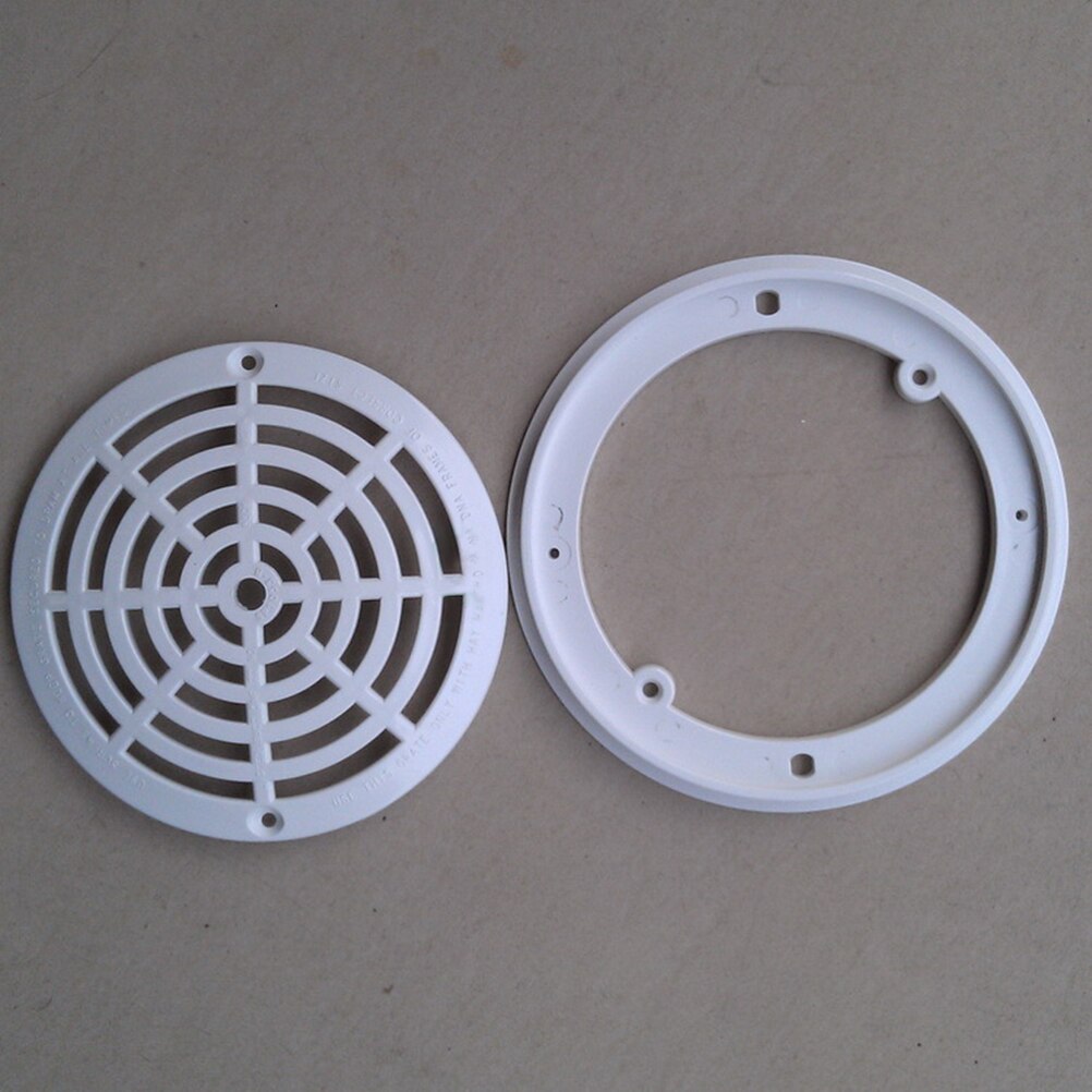 Main Drain Suction Cover White Anti-Vortex Main Drain Suction Cover Plate Replacement for In-Ground Swimming Pools