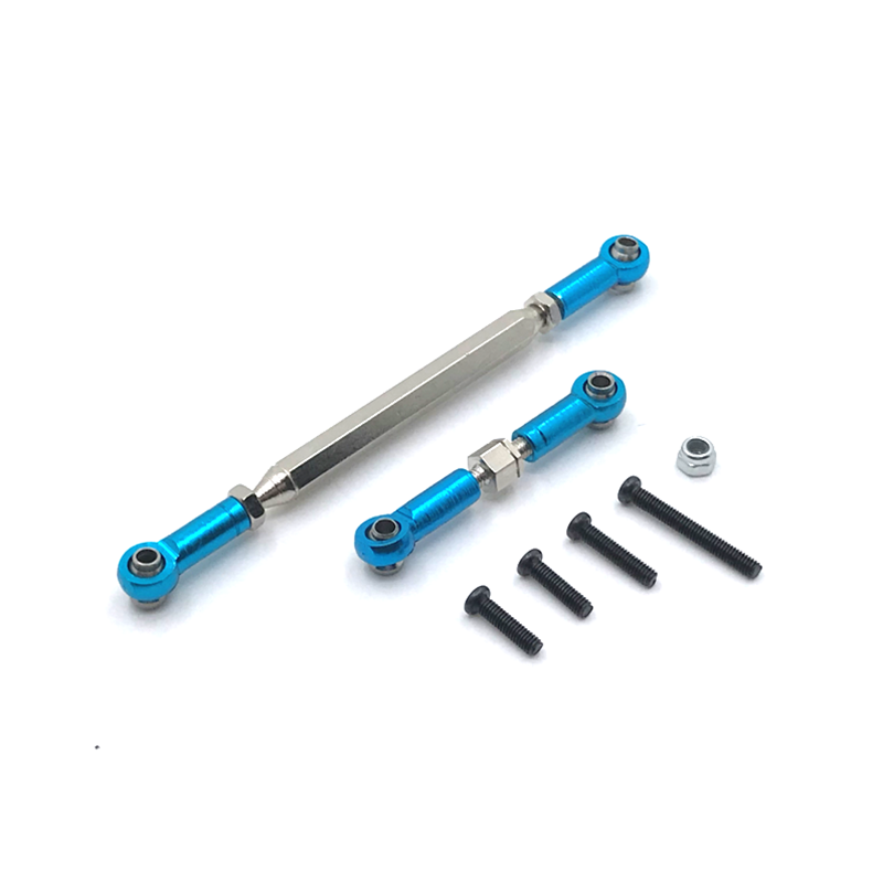 Metal Adjustable Steering Linkage Servo Link Pull Rod for WPL C14 C24 B14 B24 MN D90 D99 MN-90 FJ-45 1/12 RC Car Crawler: green