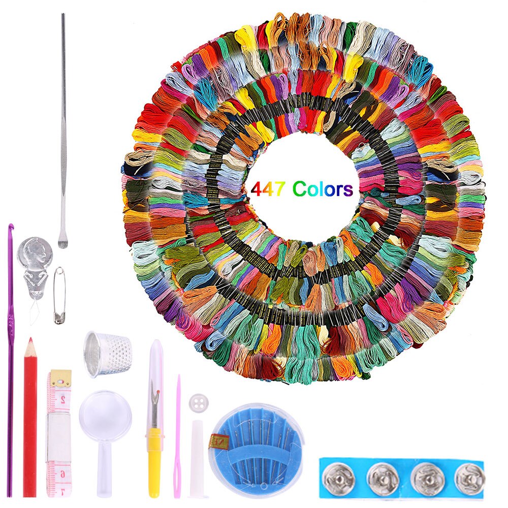 447/200/100 Kleuren Borduurgaren Floss Kruissteek Kit Premium Regenboog Diy Threads Ambachten Katoen Naaien Streng
