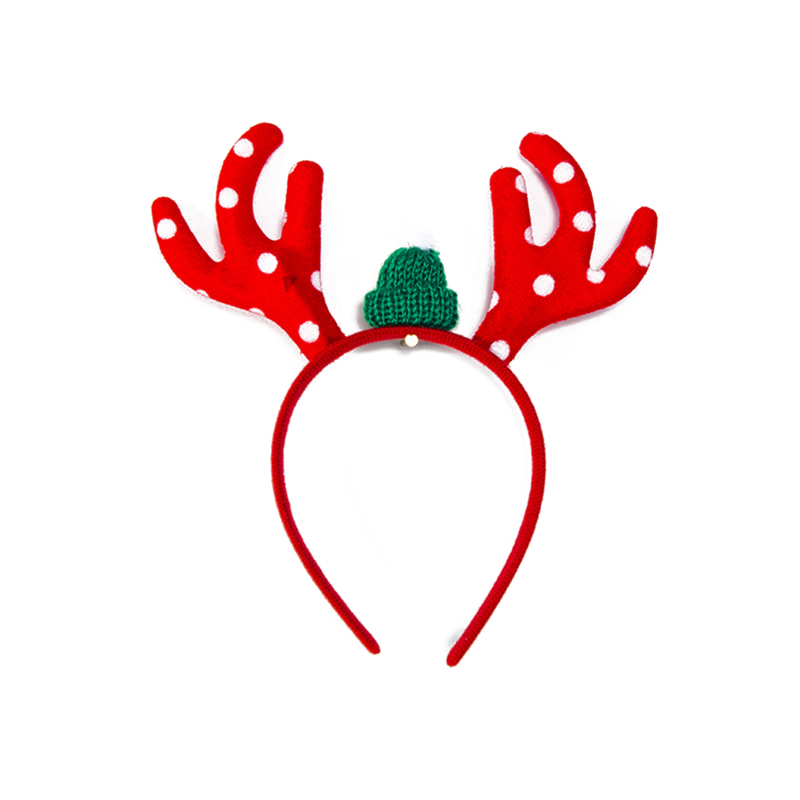 Reindeer Antler Hair Hoops Christmas Kids Headband Headwears For Children Christmas Costume Party Year: Red antlers 4