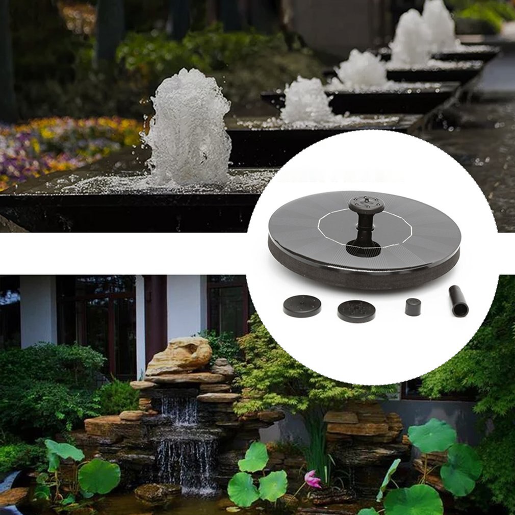 LED light fountain pump solar energy fountain floating outdoor pool water Function floating water fountain