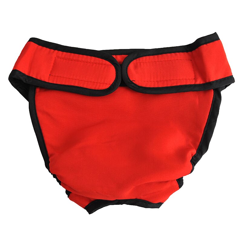 Dog Diaper Physiological Pants Sanitary Washable Female Dog Shorts Panties Pet Cat Underwear For Small Dogs Puppy Panties: Red / XL