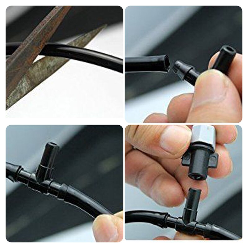 Plastic 10M Irrigation Watering Kit Cooling Misting System Water Sprayer Mist Atomizing Hose Nozzles Set Patio Garden Greenhouse