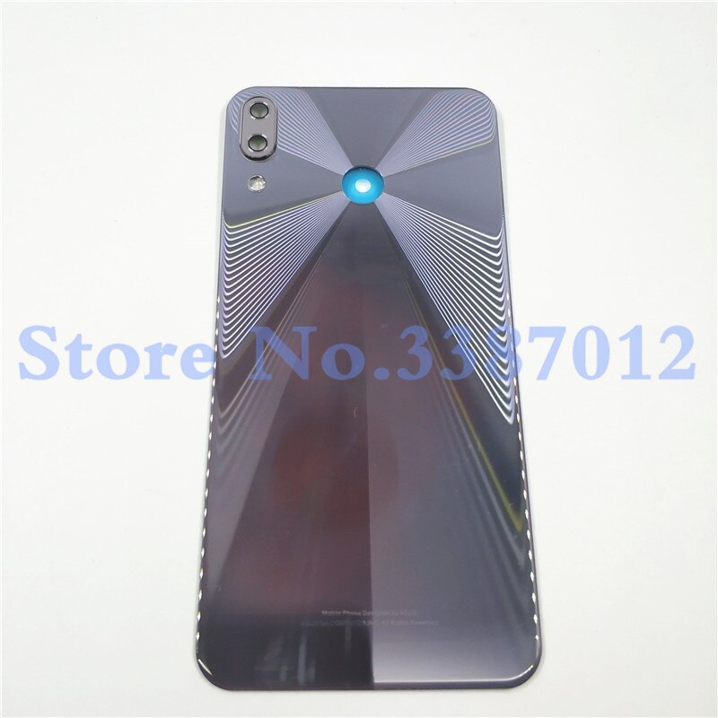 Back Cover for Asus Zenfone 5 ZE620KL / 5Z ZS620KL - 6.2 inch Glass Housing Panel with Camera Lens: Silver