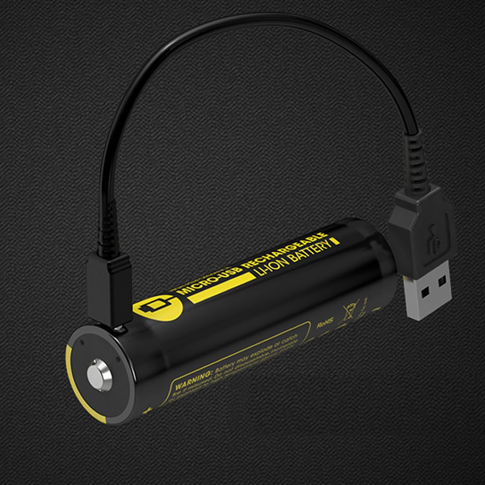 NITECORE NL1835R 3500mAh High Performance Built-in Micro-USB Charge Port Rechargeable Liion Battery 12.6Wh 3.6V Button Top 18650