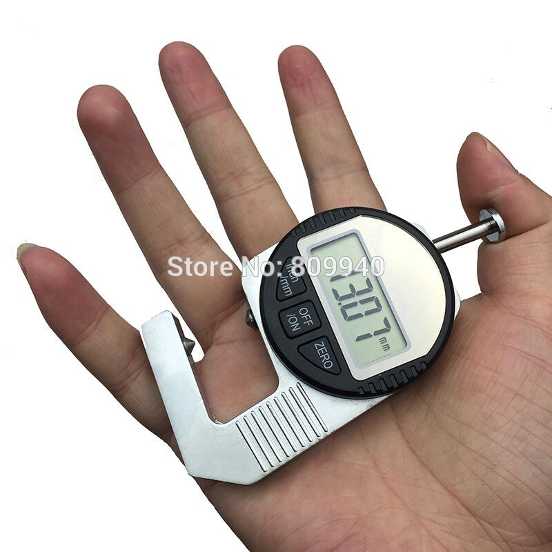 0 to 12.7mm Portable Precise Digital Thickness Gauge Meter Tester Micrometer With Point Measuring Faces