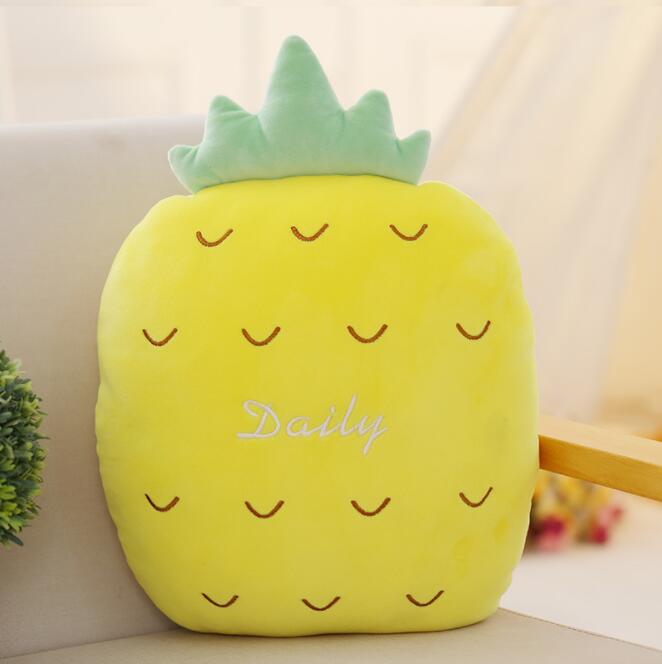52cm Fruits Plush Plant Toys Pineapple Cartoon Cute Stuffed Doll Banana Carrot Cushion Anti Stress Cushion Pillow Home Decorate: Pineapple
