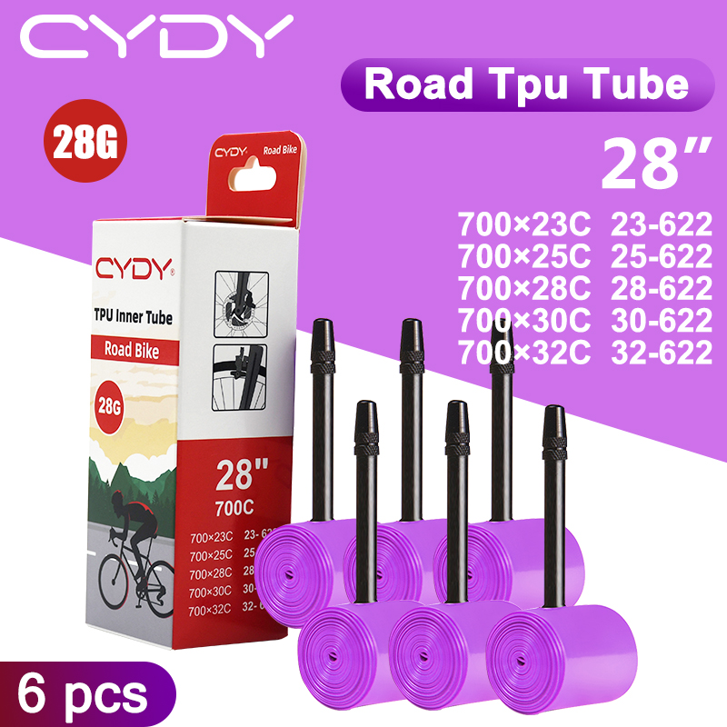 28g cydy bicicleta de estrada tpu tubo interno 700x23c 25c 26c 27c 28c 30c 32c pneus da bicicleta câmera pneu 700c pneu aro válvula francesa: Azul / 40mm