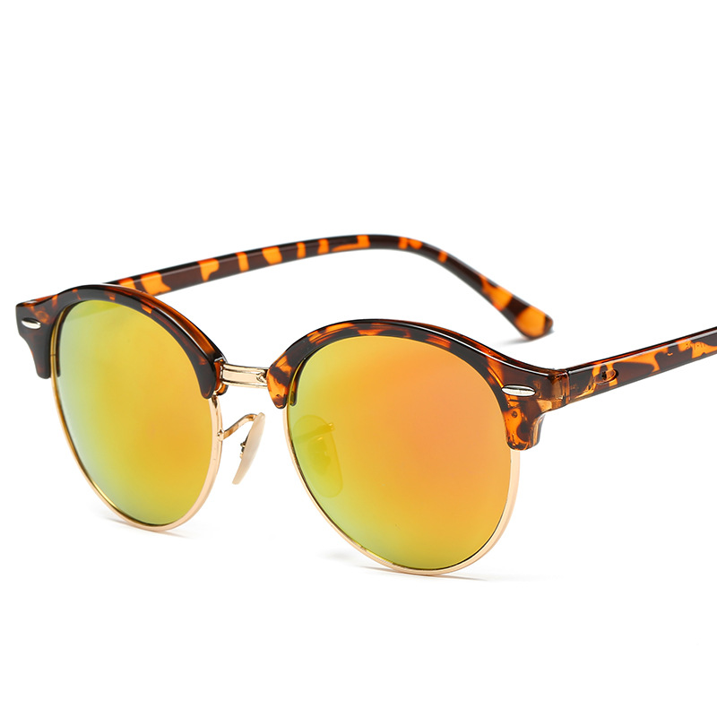 Dcm solbriller kvinder populært mærke retro mænd sommer stil solbriller: C8 leopardgule