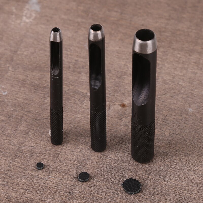Lmdz stansning læder hul hul rund stål læder håndværk hul hul hul metal pakninger plast gummi værktøj 1mm-10mm