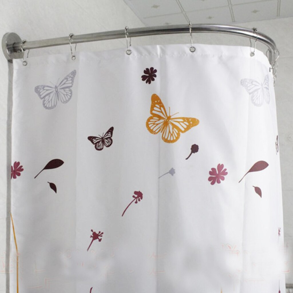 Expandable Curved Shower Curtain Rod 31-47inch Bath Tub Bathroom Bar Rod