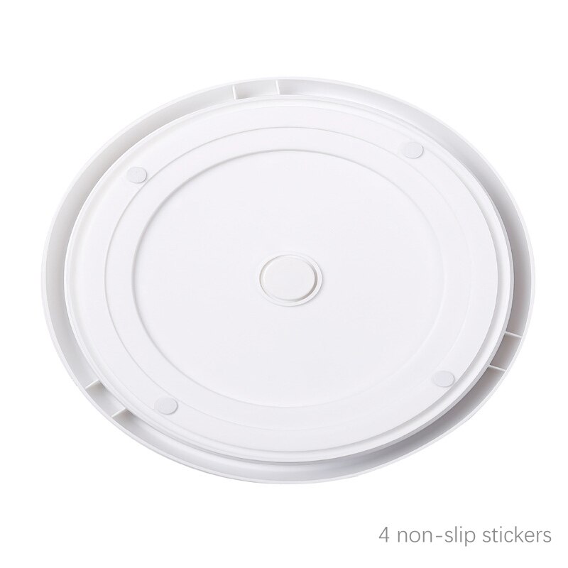 Non-Skid Pantry Cabinet Lazy Susan Turntable 9.84-Inch Kitchen Round Rotating Tray Storage Shelf Seasoning Rack Spice Organizer