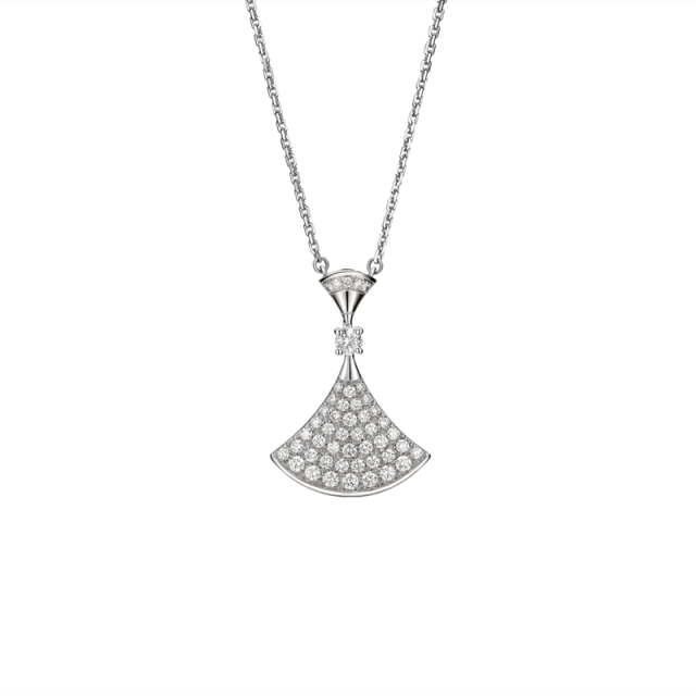 Collana elegante rosa s925 in argento sterling europeo e americano piena di accessori pendenti con diamanti: XL-043