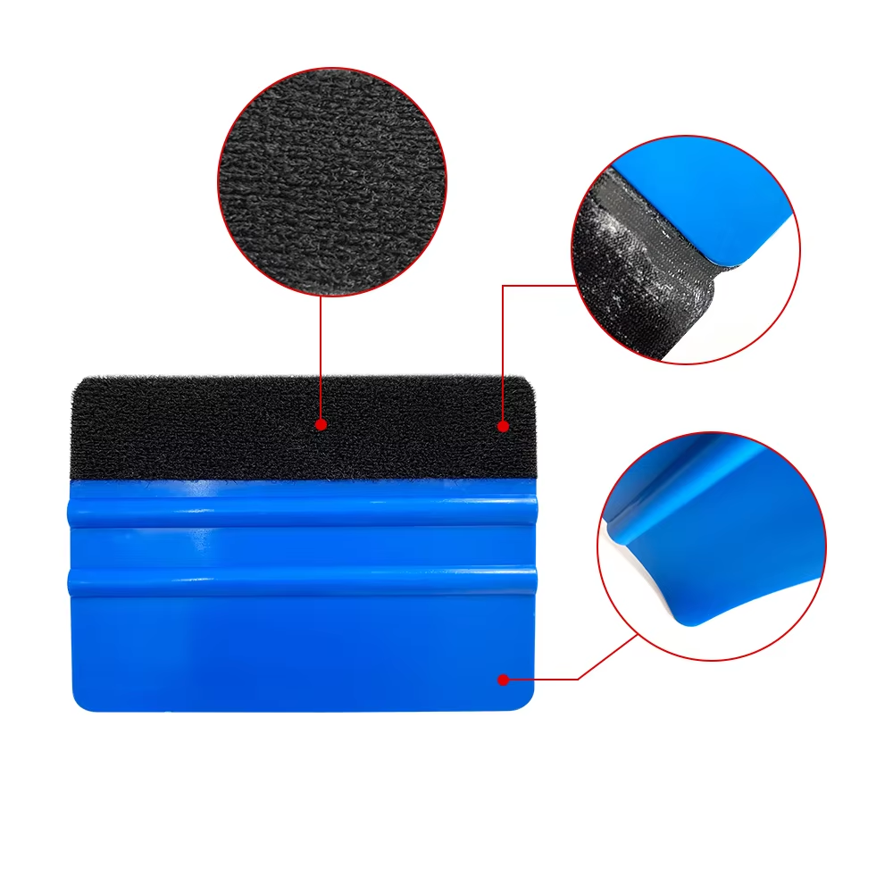 KUNAISI Car Vinyl Wrapping Tool Kit Felt Edge Squeegee Plastic Scraper Wallpaper Film Sticker Install Window Tint Tools