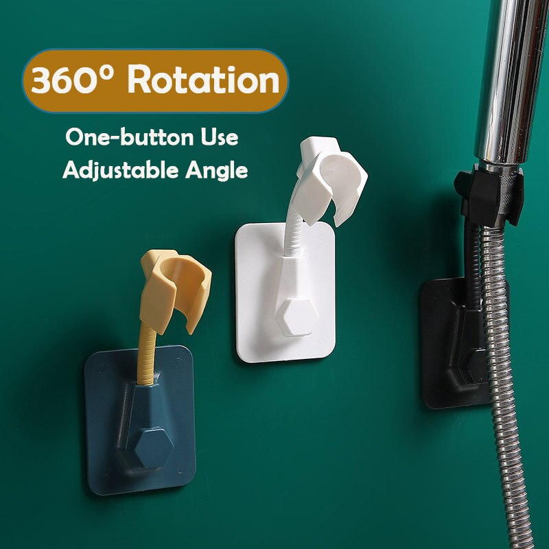 Shower Bracket Universal Adjustable Shower Powerful Racks Shower Nozzle Base Home Punch-free Rack Shower Base Bathroom Tool