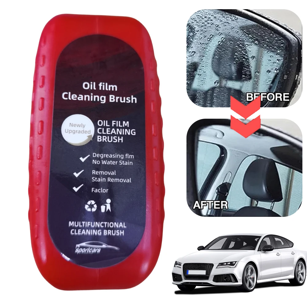 Removedor de filme de óleo de vidro automotivo, esponja de vidro, escova de limpeza, para-brisa interno dianteiro, limpador de filme de óleo de vidro para limpeza de carro