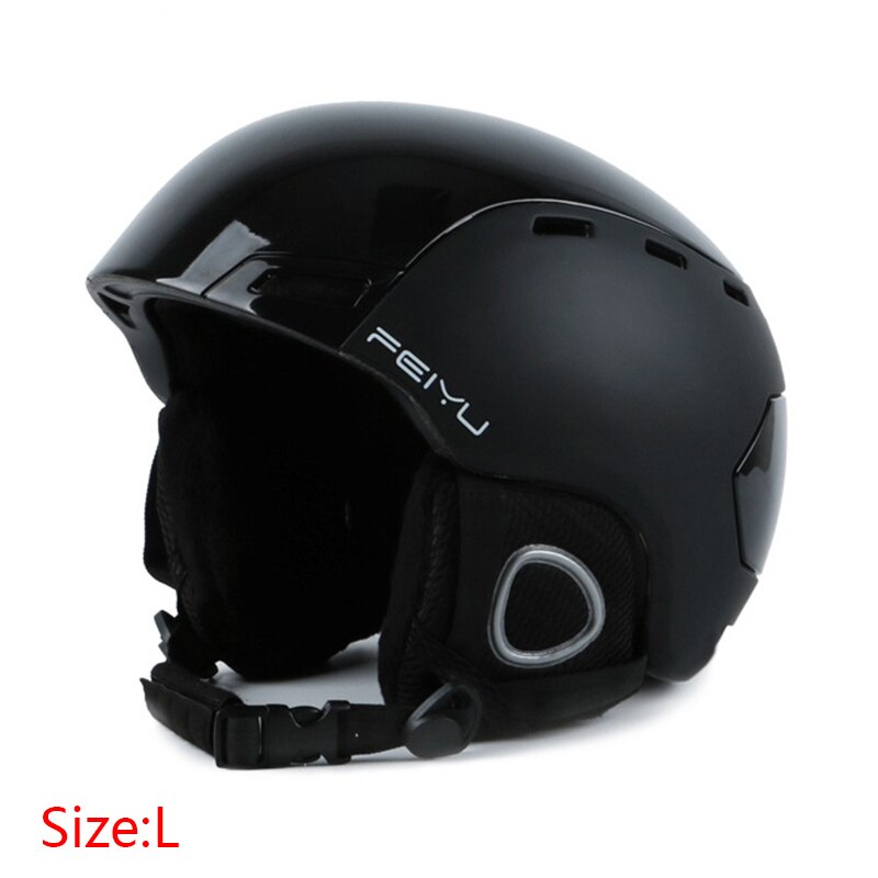 Erwachsene Ski helm Integral Geformten sport ausrüstung, stilvolle und stilvolle, männer und frauen M/L MJ: Black L