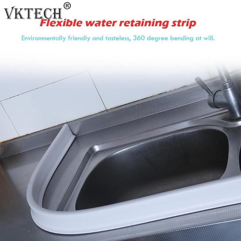 Kitchen Bathroom Water Stopper Flood Barrier Silicone Water Blocker Dry and Wet Separation Waterproof Strip Water Barriers