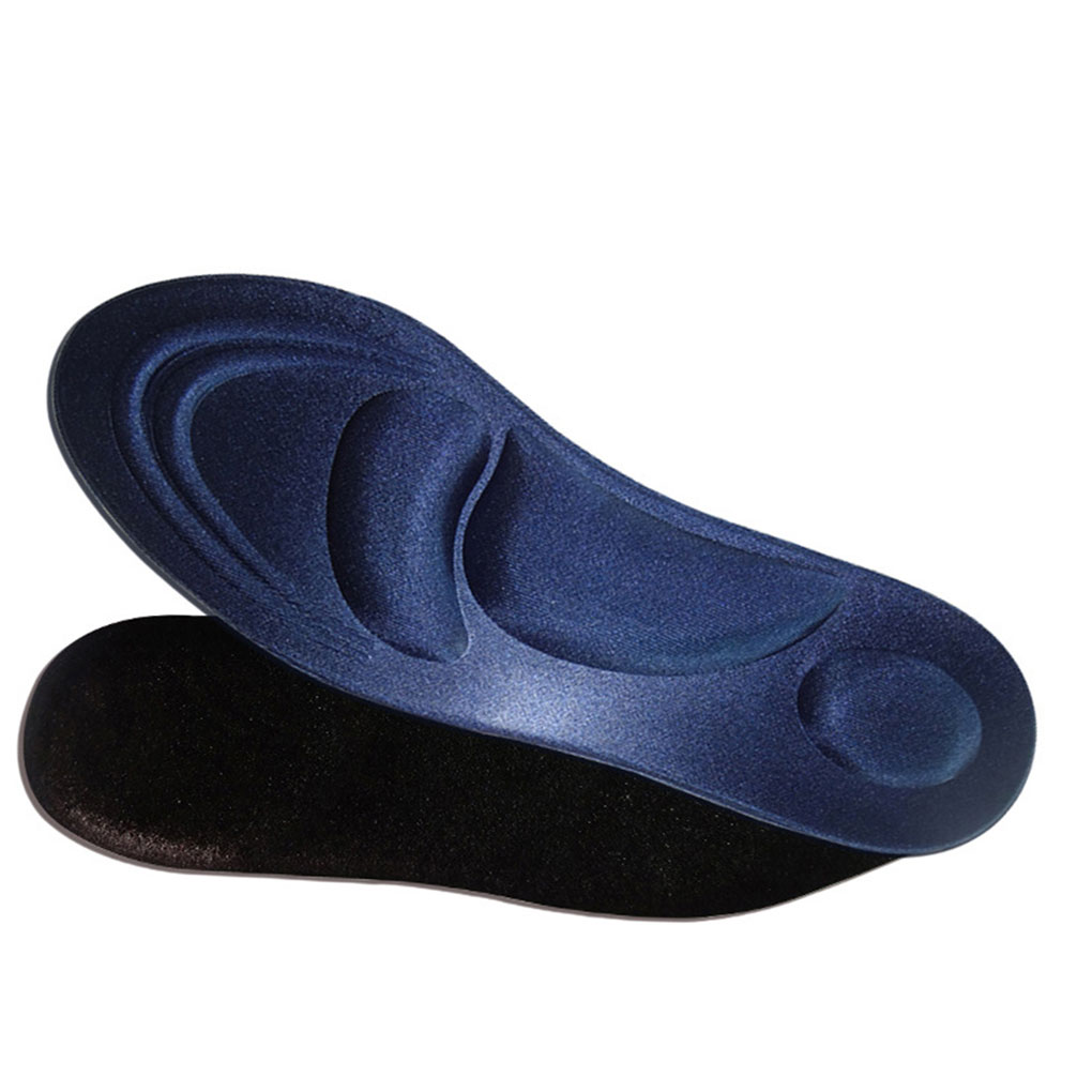 4D Orthesen Einlegesohlen Flache Füße Arch Support Memory Foam Einlegesohle Schuh Pad Sport Atmungsaktive Füße Kümmern Komfort Accessoire Chaussure: Navy women