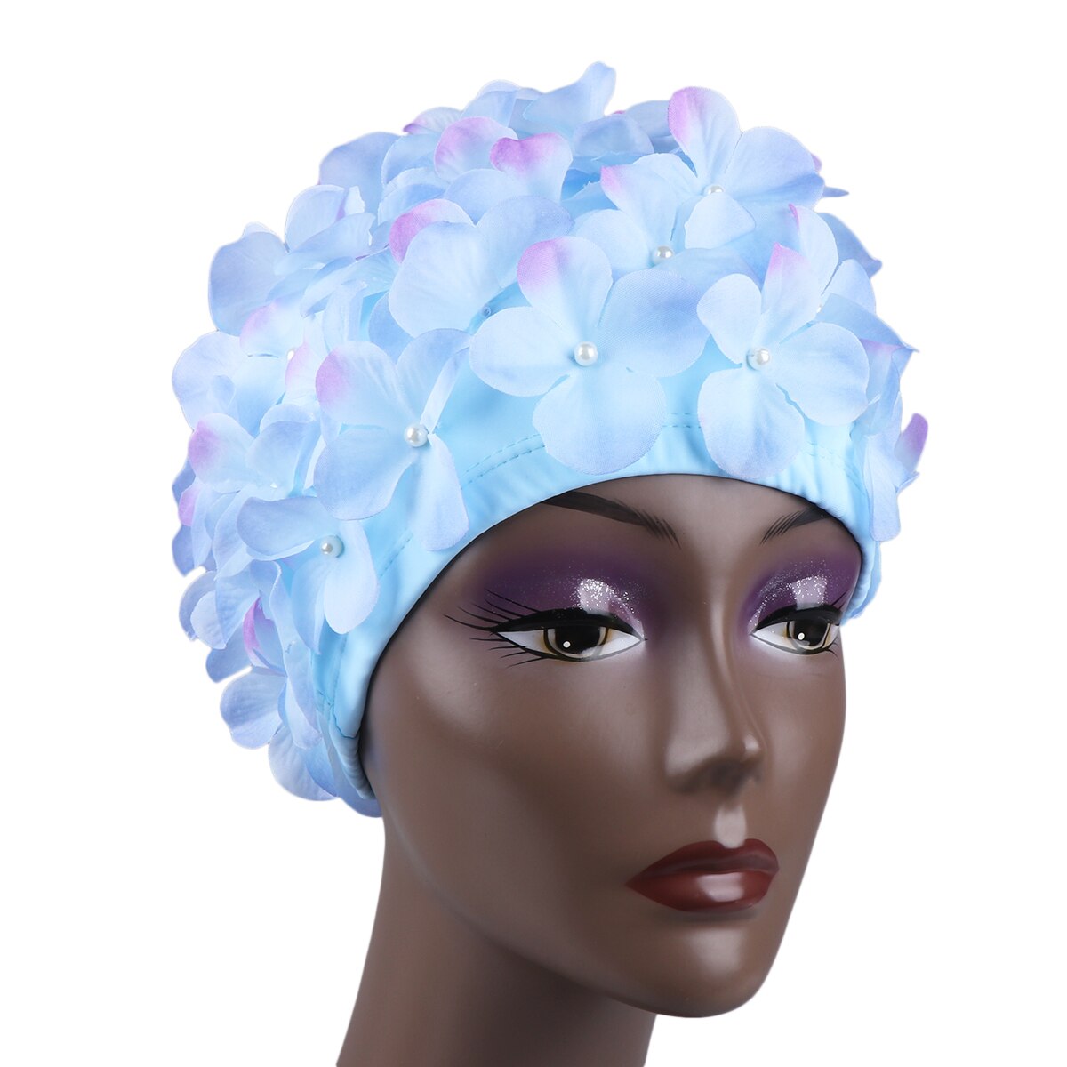 1pc bekväma, slitstarka 3d- blommiga hörselskydd i nylon, simtillbehör för simflickor