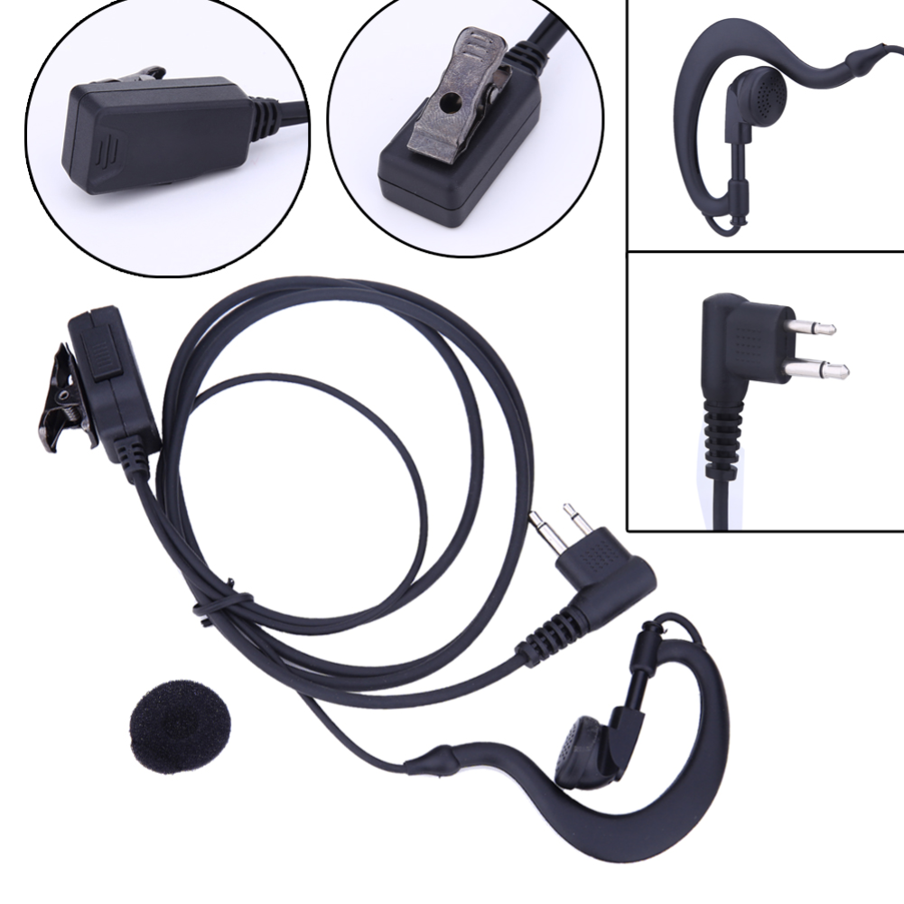 1m Luft schlauch Ohrhörer Headset für Walkie Talkie 2-poliger Ohr haken Ohrhörer Ersatz für Motorola CB Radio CP88 CP040 CP100 CP110