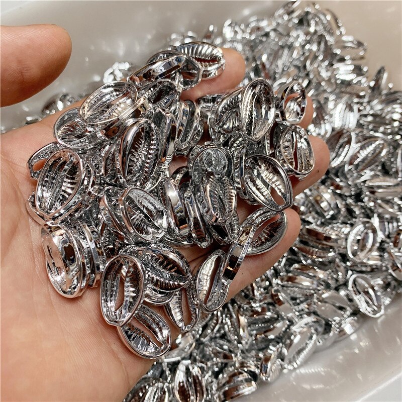 10/20pcs 20mm Simulation Sea Shells For Jewelry DIY Handmade Home Decor Alloy Shell Craft Accessories Ornaments