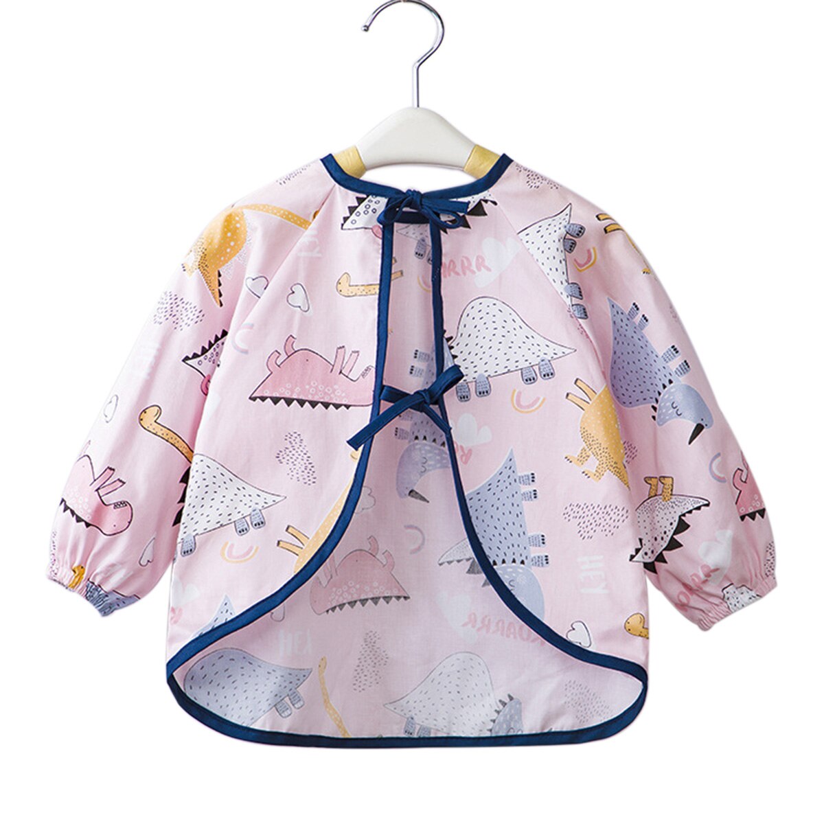 Enfant bébé Art Smock alimentation bavoir tablier poche imperméable chiffons manches longues avec receveur de nourriture
