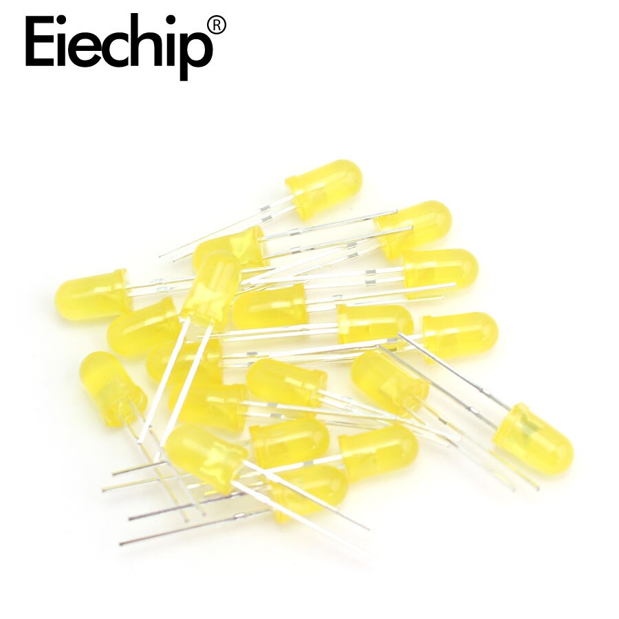 100Pcs F5 5MM LED Diode Light Red/Yellow/Blue/White/Green Led diode Assorted Kit 5mm leds light-emitting electronic diy set