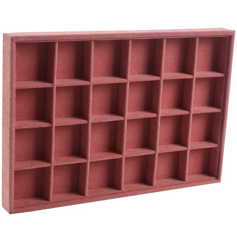 Jewelry Display Organizer - Wood Tray Holder - Necklace, Earrings, Bracelet Storage Box