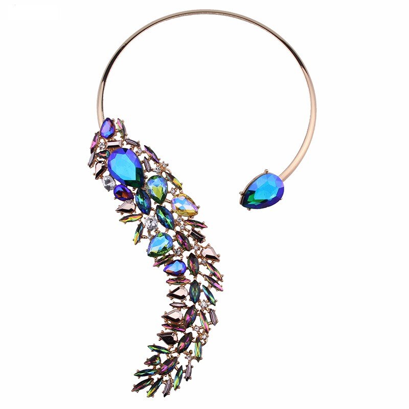 Girlgo Luxury Multicolor Crystal Snake chokers Necklace For Women Classic Stone Torques Necklaces Bohemia Party Collar Jewelry: 3