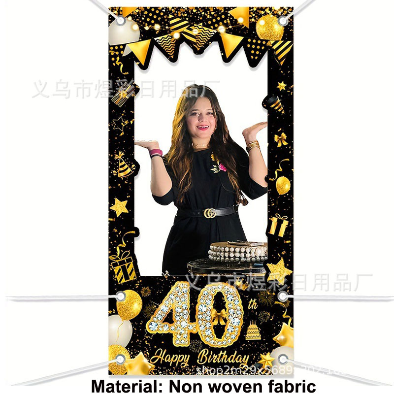 Decoraciones para de cumpleaños de 40 años, pancarta de papel para feliz 40 cumpleaños, globos de látex de 12 pulgadas, suministros colgantes para de 40 cumpleaños: Plata