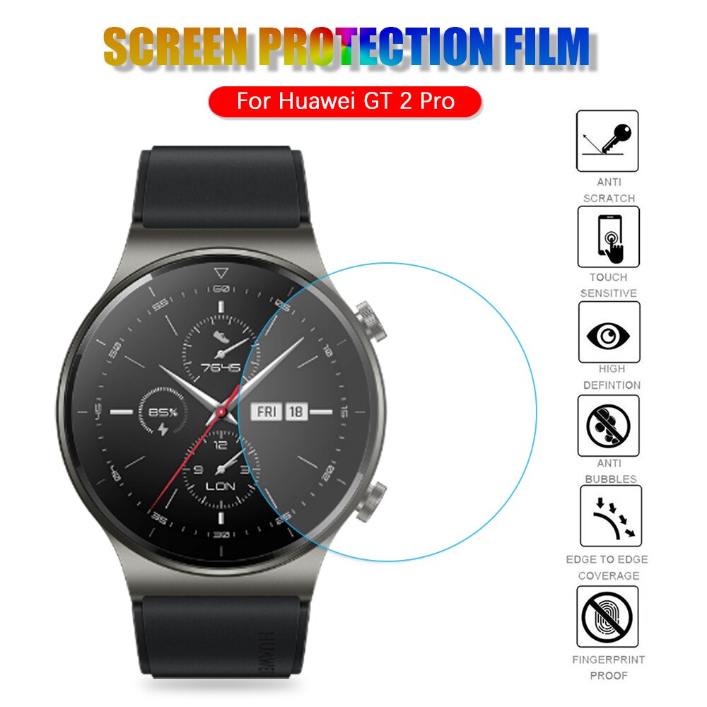 2 Stuks Screen Protector Voor Huawei Horloge GT2 Pro Clear Full Gehard Glas Beschermende Film Scratch Proof Smartwatch Accessoires