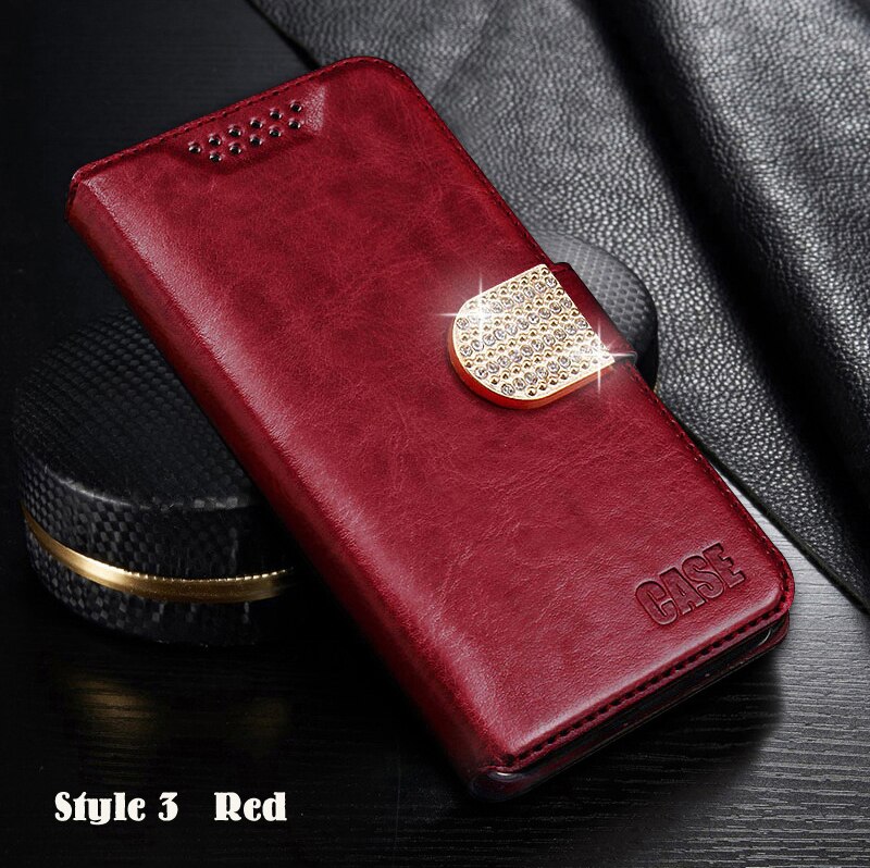 Per Huawei copertura della Cassa Y6p 6.3 ''retro cassa del cuoio di vibrazione Per Huawei Cassa del telefono Y6p Sottile Fundas Y 6p libro del raccoglitore + supporto di carta: Style 3 Red IYI