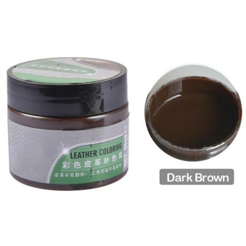 Advanced Leather Repair Gel Auto Maintenance Agent Coating Paste with 8 Related Tools YE: Dark Brown