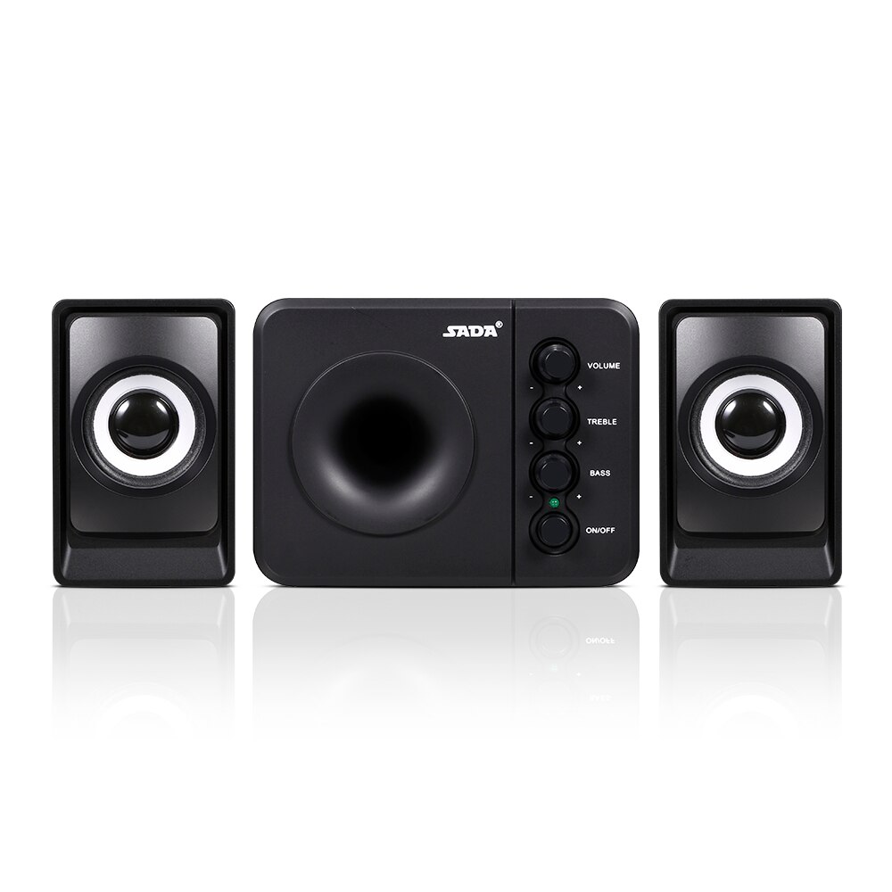 D-205 Actieve Luidspreker Computer Speaker Stereo Input Speaker Usb-Aangedreven Speaker 3.5Mm Audio Speaker Black: Default Title