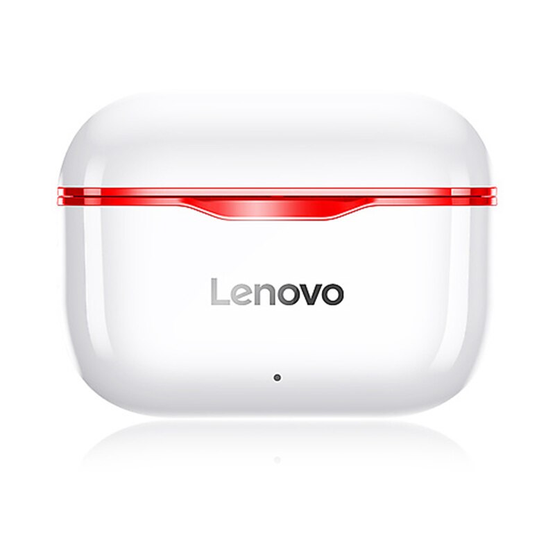 Lenovo-auriculares inalámbricos LP1 con TWS, cascos con Bluetooth 5,0, estéreo Dual, reducción de ruido, bajos, Control táctil, modo de reposo Larga, 300mAH: 1RED