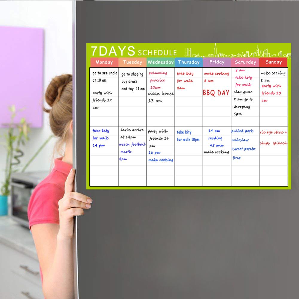 Børn magnetisk tør slette planner board til køleskab  a3 magnetisk whiteboard familie organisere to do liste legetøj
