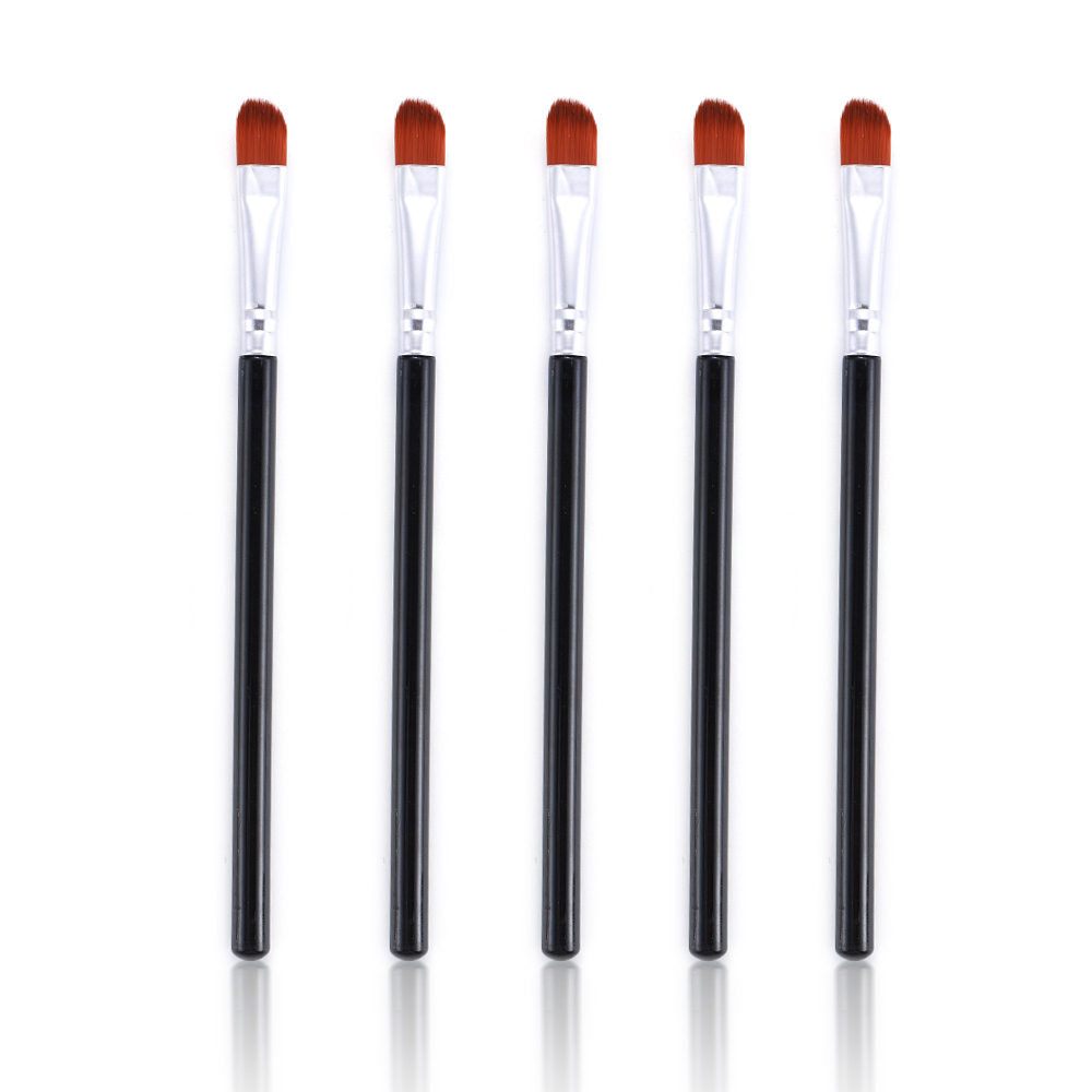 Makeup 5 stk./sæt sort øjenbryn skrå flad vinklet børste eyeliner øjenskygge øjenbryn makeup værktøj kvinder kosmetik